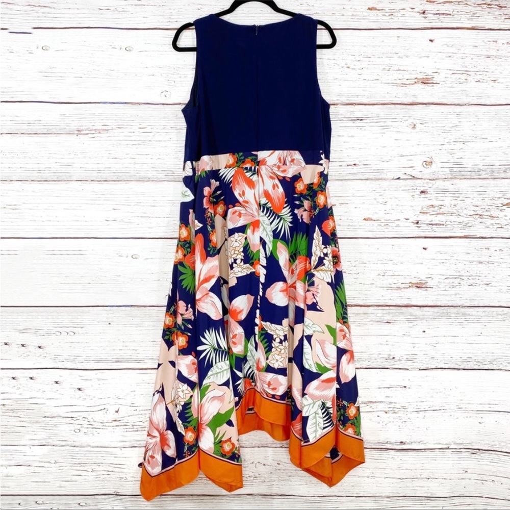 Vince Camuto handkerchief hem sleeveless midi dress - Picture 7 of 14